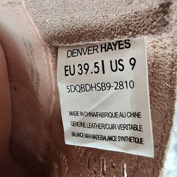 Denver Hayes Pink Suede Leather Ankle Bootie Perforated Almond Toe Size 9 - Picture 3 of 15